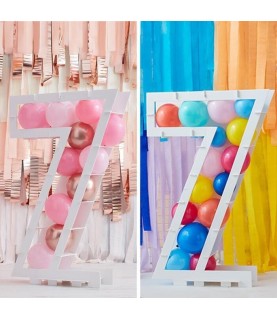 Structure Mosaïque Ballons Chiffre 7