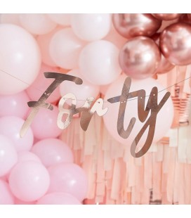 40 Rose Gold Banner Bunting