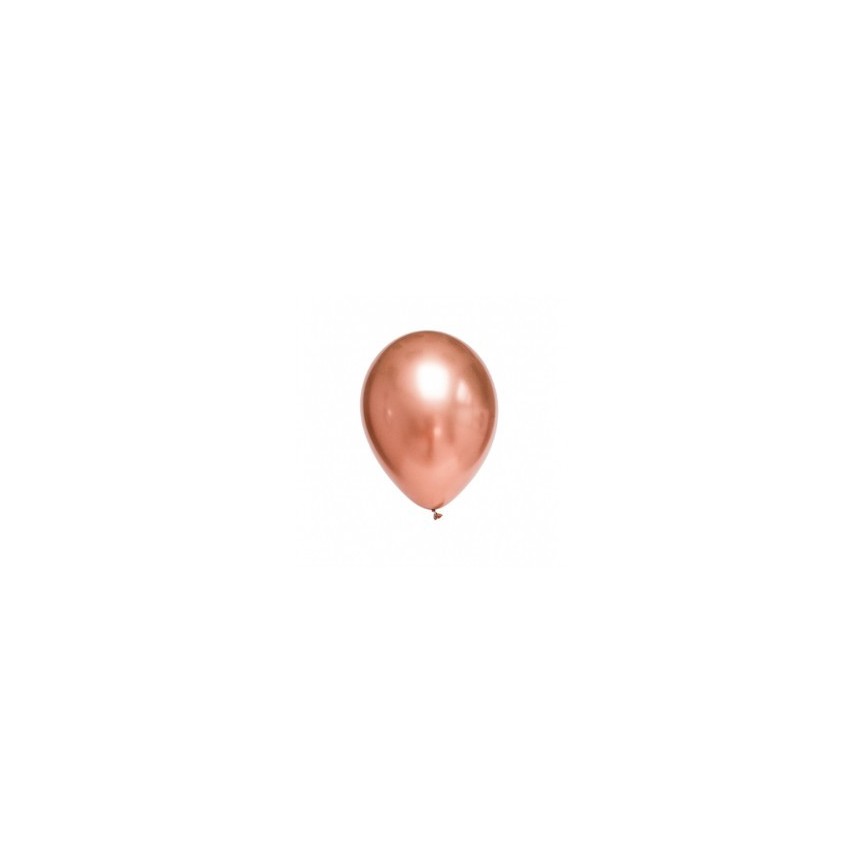 Mini Latexluftballon Chrom-Rose Gold 18cm