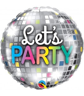 Mylar Balloon Let's Party Disco