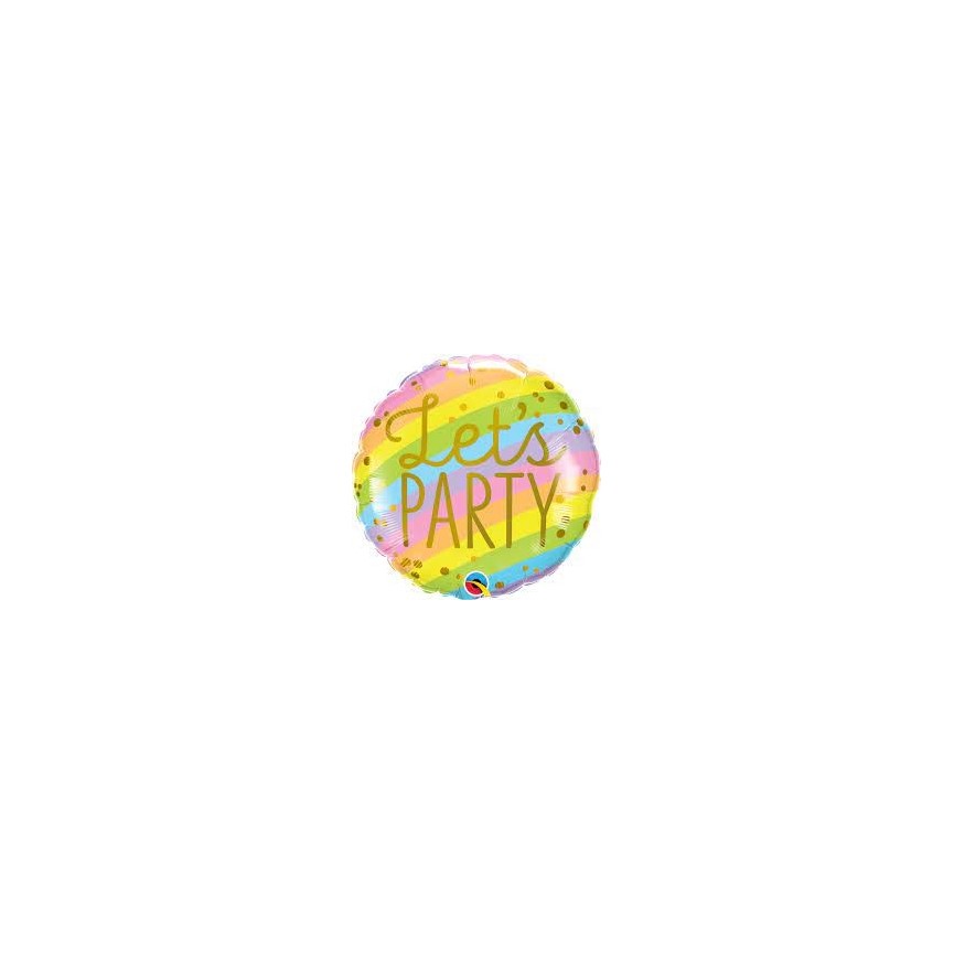 Mylar Balloon Let's Party Rainbow
