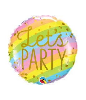 Mylar Balloon Let's Party Rainbow