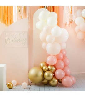 Peach & Gold Balloon Arch Kit