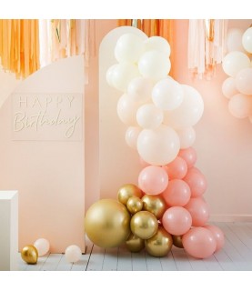 Peach & Gold Balloon Arch Kit