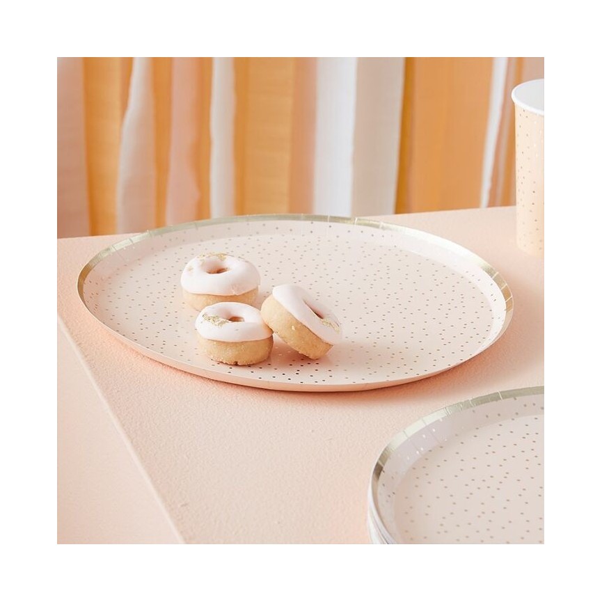 Assiettes Pêche et Or Assiettes Pêche et Or