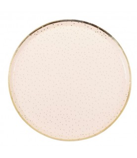 Pappteller Aquarell Lila und Gold