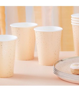 Peach and Gold Cups
