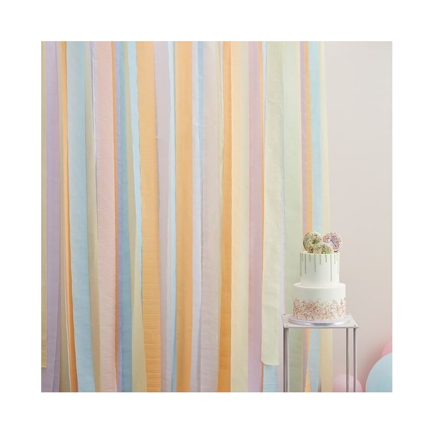 Pastel Streamer Party Backdrop