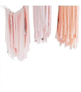 Blush & Rose Gold Luxe Party Streamers Backdrop