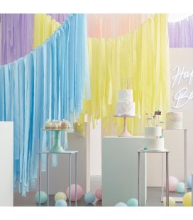 Pastel Luxe Party Streamers Backdrop