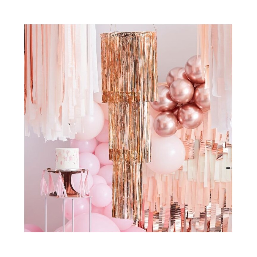 Kronleuchter mit Fransen zum Aufhängen Rose Gold