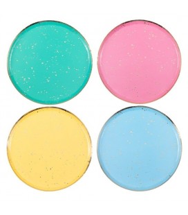 Gold Speckled Rainbow Plates