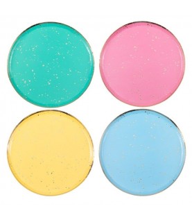 Gold Speckled Rainbow Plates
