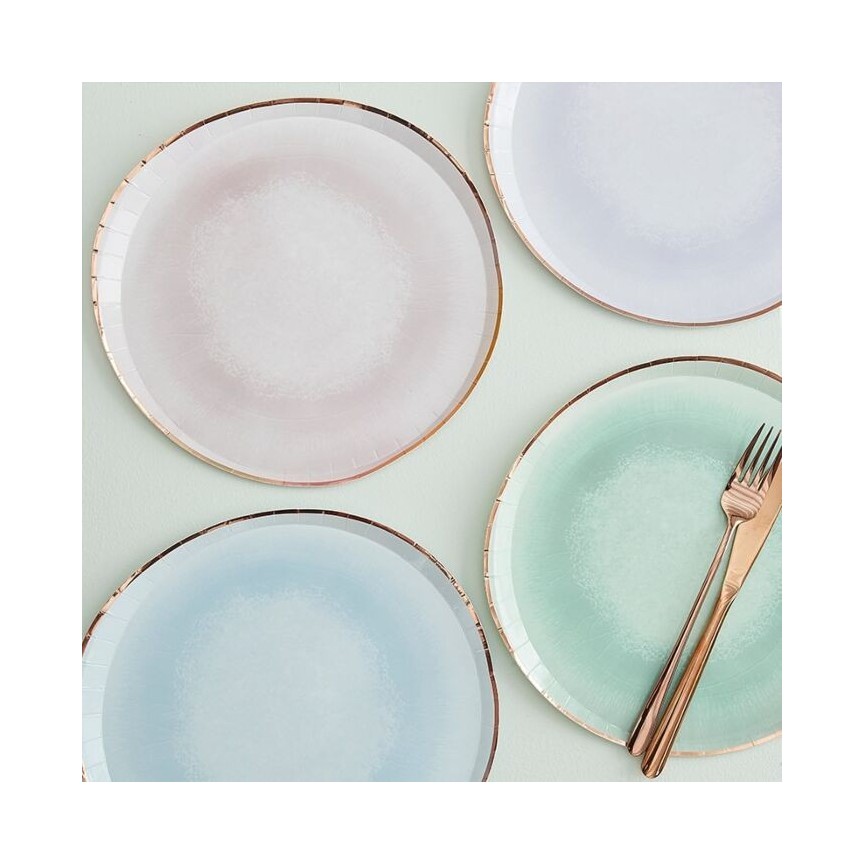 Pastel Watercolour Plates