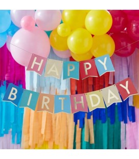 Guirlande Happy Birthday Arc-en-Ciel