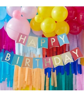 Guirlande Happy Birthday Arc-en-Ciel