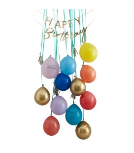 Rainbow & Gold Happy Birthday Balloon Door Kit