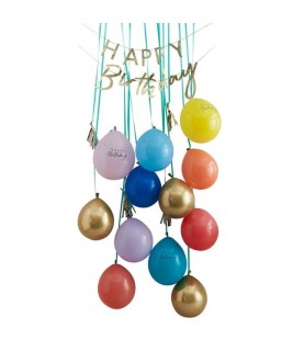 Rainbow & Gold Happy Birthday Balloon Door Kit
