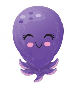Cute Octopus Mylar Foil Balloon