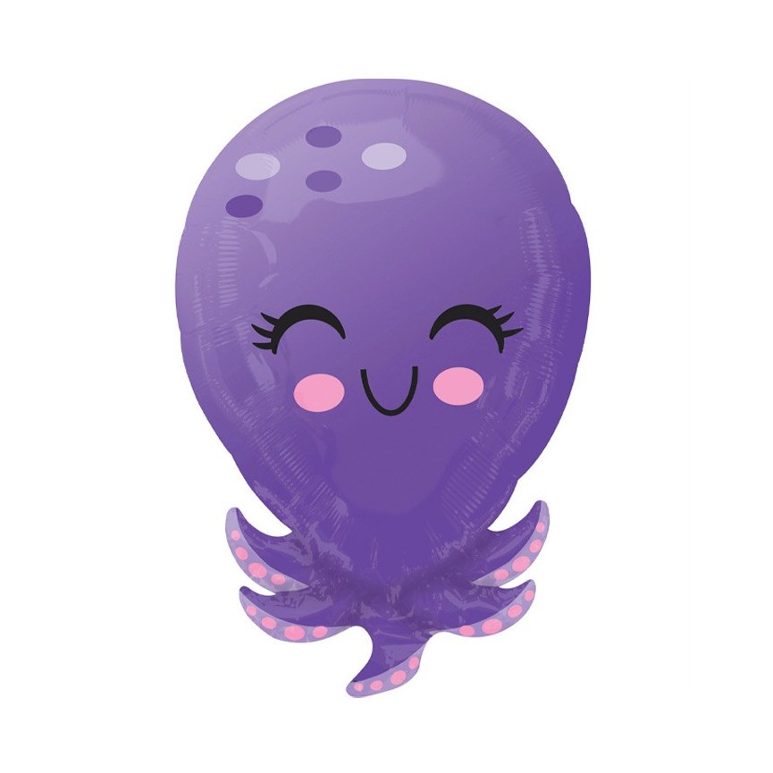Cute Octopus Mylar Foil Balloon