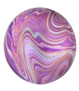 Ballon Mylar Sphérique Orbz Marbré Violet