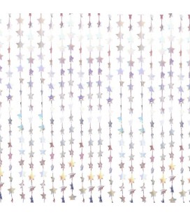 Iridescent Foil Star Curtain