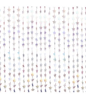 Iridescent Foil Star Curtain