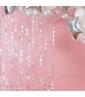 Iridescent Foil Star Curtain