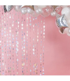 Iridescent Foil Star Curtain