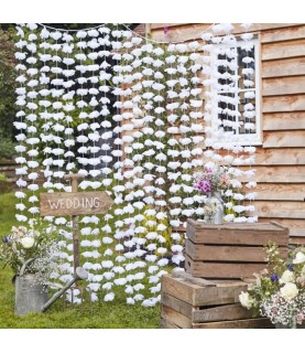 White Flower Curtain