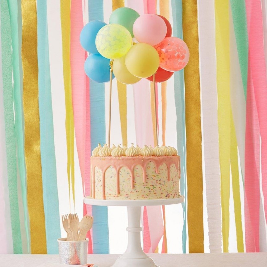 Cake Topper Ballons Arc-en-Ciel - Kit
