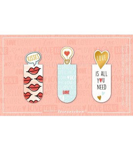 Magnetic Bookmarks Love
