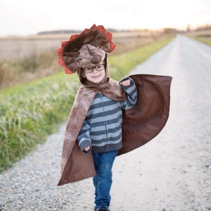 Triceratops Brown Cape 4-5 years