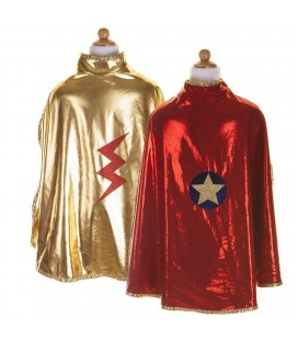 Reversible Superhero Cape Red/Gold 5-6 years