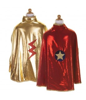 Reversible Superhero Cape Red/Gold 5-6 years