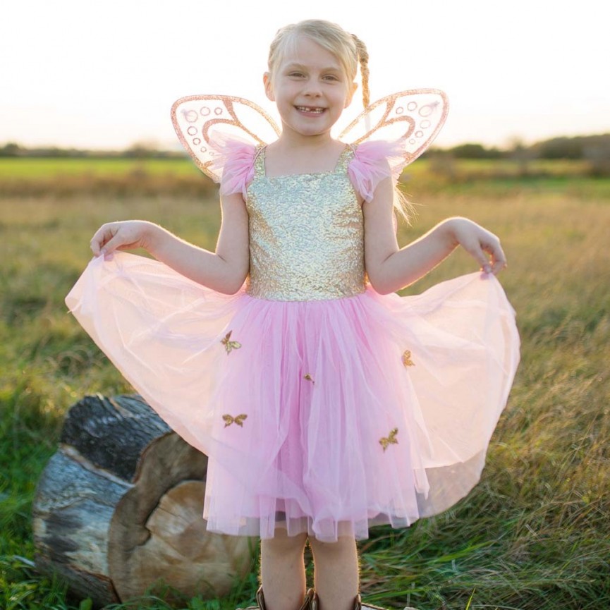 Gold Butterfly Dress & Wings 5-7 years
