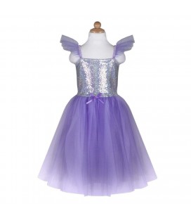 Robe de Princesse Paillettes Lilas 3-4 ans