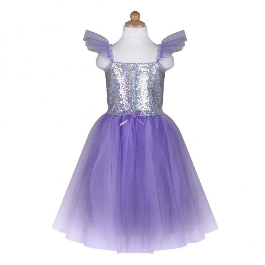 Robe de Princesse Paillettes Lilas 3-4 ans