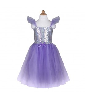 Robe de Princesse Paillettes Lilas 3-4 ans