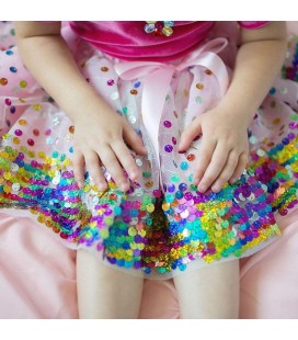 Pink Party Fun Sequin Skirt  4-6 years