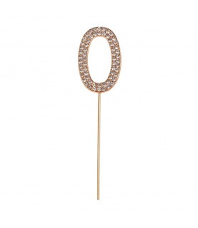 Cake Topper Strass Chiffre 0