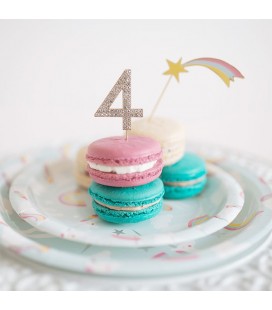 Rhinestone Cake Topper Number 3
