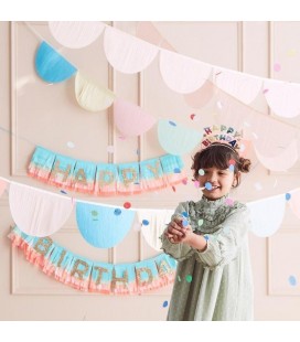 Rainbow Happy Birthday Fringe Garland