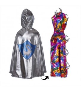 Dragon Knight Multi/Silver Cape 5-6 years