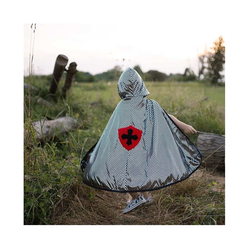 Dragon Knight Green/Silver Reversible Cape 5-6 years Dragon Knight Green/Silver Reversible Cape 5-6 years