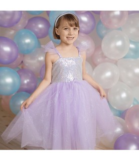 Lilac Sequins Princess Dress  3-4 years