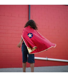 Reversible Superhero Cape Red/Gold 5-6 years