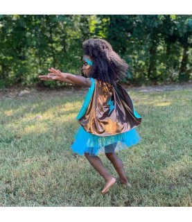 Teal Superhero Tutu/Cape/Mask Set 4-6 years