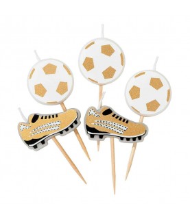 5 Football Party Champions Candles