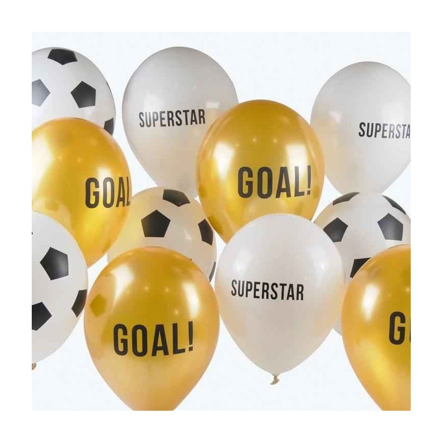12 Football Party Champions Balloons